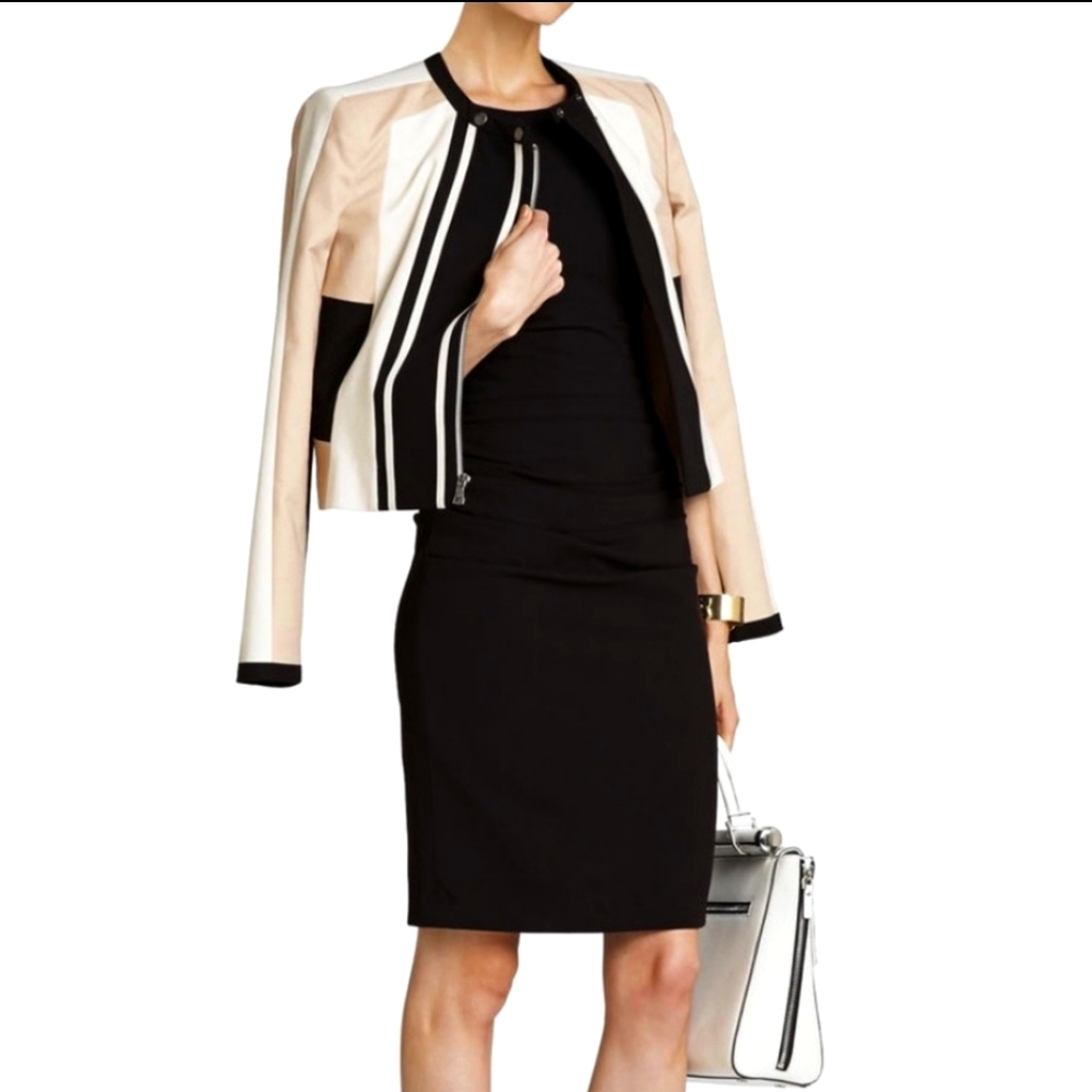 Erin colorblocked moto jacket